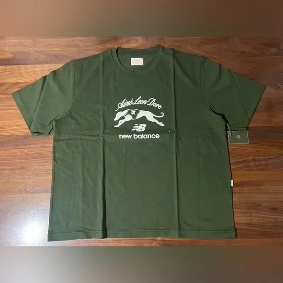 Aime Leon Dore ALD / New Balance 997 Logo Tee Kombu Green T-Shirt Men’s Size XXL - Picture 1 of 8